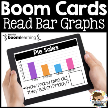 Preview of Boom Cards™ Graphing Reading Bar Graphs