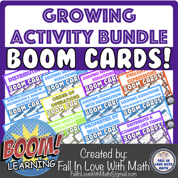 Preview of Boom Cards Growing Activity Bundle!
