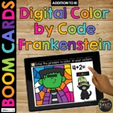 Boom Cards™ Halloween Color by Code FRANKENSTEIN Digital L