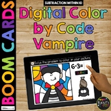 Boom Cards™ Halloween Color by Code VAMPIRE Digital Learni