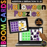 Halloween Activity Boom Cards™ Math Puzzles Digital Learni