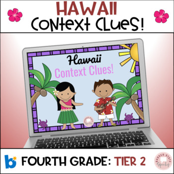 Preview of Boom Cards Hawaii Context Clues fourth grade tier 2 vocabulary