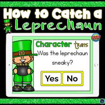 Preview of Boom Cards How to Catch a Leprechaun Character Traits