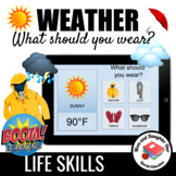 Boom Cards™ How to Dress for the Weather using Weather For