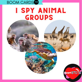 Preview of Animal Groups - I Spy Boom Cards - Mammals - Fish - Birds - Reptiles -Amphibians