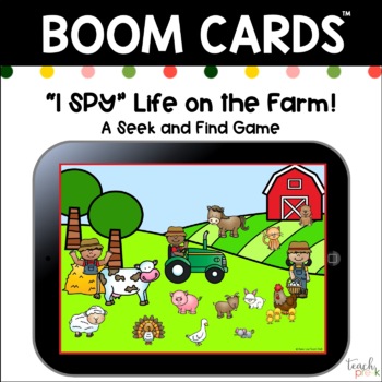 Preview of Boom Cards: "I Spy" Life on the Farm!  A Seek & Find Game