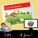 Boom Cards™ I spy...A farm! Drag the screen to find the hi
