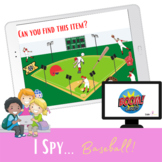 I spy...Baseball! BOOM CARDS, Drag the screen to find the 