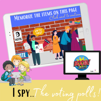 Preview of Boom Cards™  I spy...the voting polls!