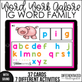 Boom Cards - IG Word Family for Distance Learning