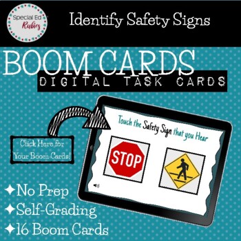 Preview of Boom Cards: Identify Community/Safety Signs (2 Answer Choices)