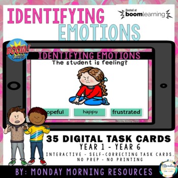 Preview of Boom Cards™ Identifying Emotions - SEL Resource - Distance Learning