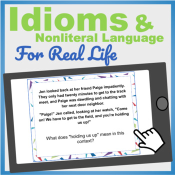 Preview of Boom Cards - Idioms & Nonliteral Language For Real Life