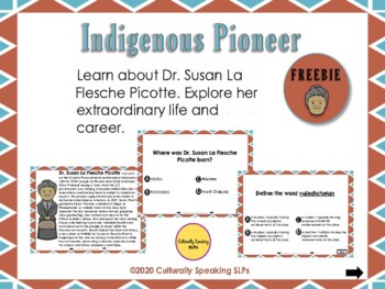 Preview of Boom Cards™ Indigenous Pioneer - Dr. Susan La Flesche Picotte