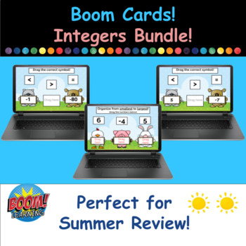Preview of Fall Semester Boom Cards - Integers Bundle