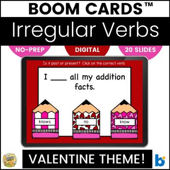 Preview of Boom Cards – Irregular Verbs – Past and Present – Grammar Practice