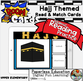 Preview of FREE Boom Cards | Islamic Studies- Hajj | Read And Match