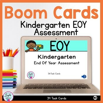 Preview of Boom Cards™ Kindergarten End of Year Assessment