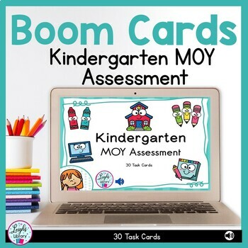 Preview of Boom Cards™ Kindergarten Middle of Year Assessment