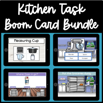 Preview of Kitchen Task Vocational Boom Cards Bundle