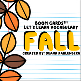 Boom Cards™️ Let's Learn Vocabulary: Fall