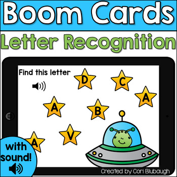 Preview of Boom Cards - Letter Recognition in Space