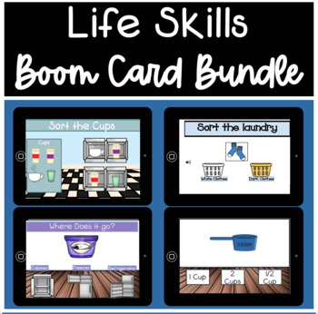 Preview of Boom Cards Life Skills Task Vocational Bundle