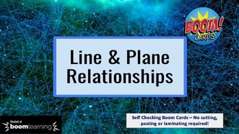 Preview of Boom Cards: Line & Plane Relationships