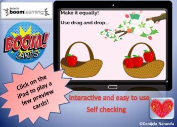 Preview of Boom Cards™ Make it equally Distance Learning