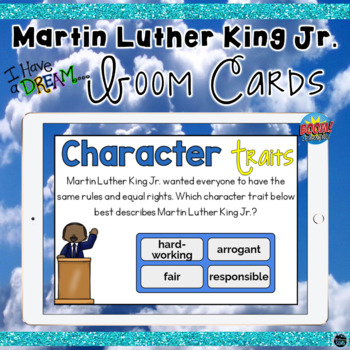 Preview of Boom Cards Martin Luther King Jr. Character Traits
