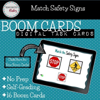 Preview of Boom Cards: Match Community/Safety Signs (Picture to Picture)