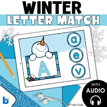 Preview of Match the Alphabet | Capital Letter | Winter Boom Cards