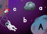 Boom Cards: Matching Uppercase and Lowercase - Space