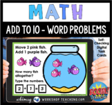 Boom Cards Math Add to 10 Word Problem Fish Digital Task C