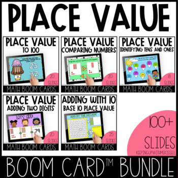Preview of Place Value | Boom Cards™ Math Bundle | Tens and Ones