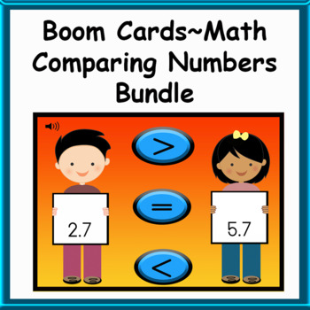 Preview of Boom Cards~ Math~ Comparing Decimals Bundle