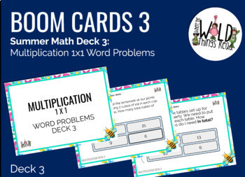 Preview of 1x1 Multiplication Word Problems BOOM Cards