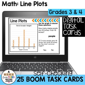 Preview of Boom Cards Math Line Plots