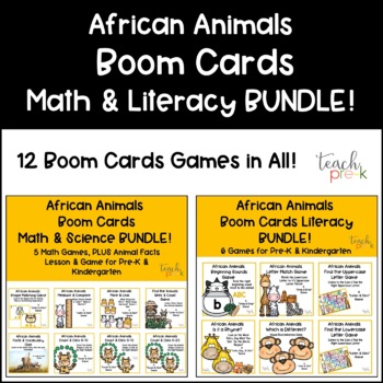 Preview of Boom Cards:  Math, Literacy, & Science Bundle Distance Learning