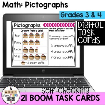 Preview of Boom Cards Math Pictographs