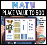 Boom Cards Math Place Value to 500 Base Ten Blocks Distanc