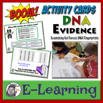 Preview of Boom Cards | Middle School Science | Forensics DNA Fingerprint Cards