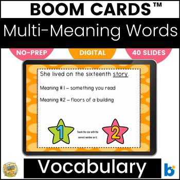 Multiple Meaning Trivia Game Show for Boom Cards