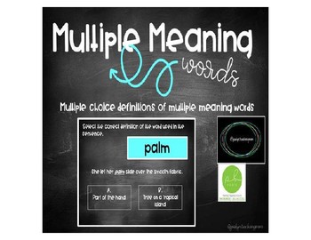 Preview of Boom Cards| Multiple Meaning Words |