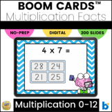 Boom Cards Multiplication Facts 0 - 12 Isolated and Mixed Facts