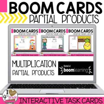 Preview of Boom Cards:  Multiplication Partial Products