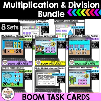 Preview of Boom Cards Multiplication and Division Bundle