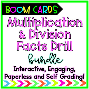 Preview of Boom Cards - Multiplication and Division Facts Drill Bundle