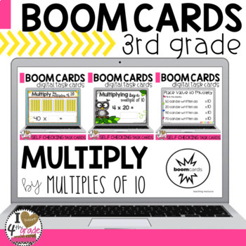 Preview of Boom Cards Multiply by Multiples of 10 Bundle