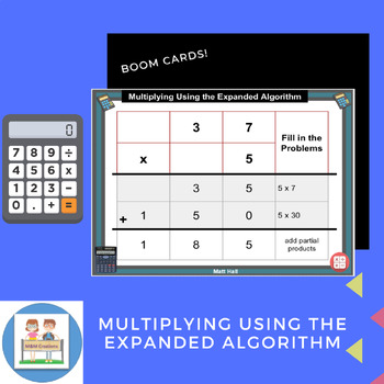 Preview of Boom Cards: Multiplying Using the Expanded Algorithm